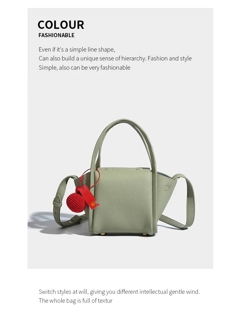 2024 Sommer Neue High-End-Textur Weiches Leder Gemüsekorb Einzigartige Handtasche, Umhängetasche mit einer Schulter_voghion.com