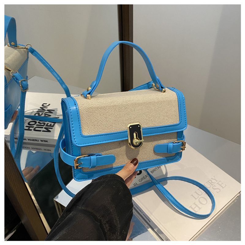 Women's Contrast Color This Year Popular Trend Ins Hand Held Single Shoulder Crossbody Ladies Small Square Bag_voghion.com