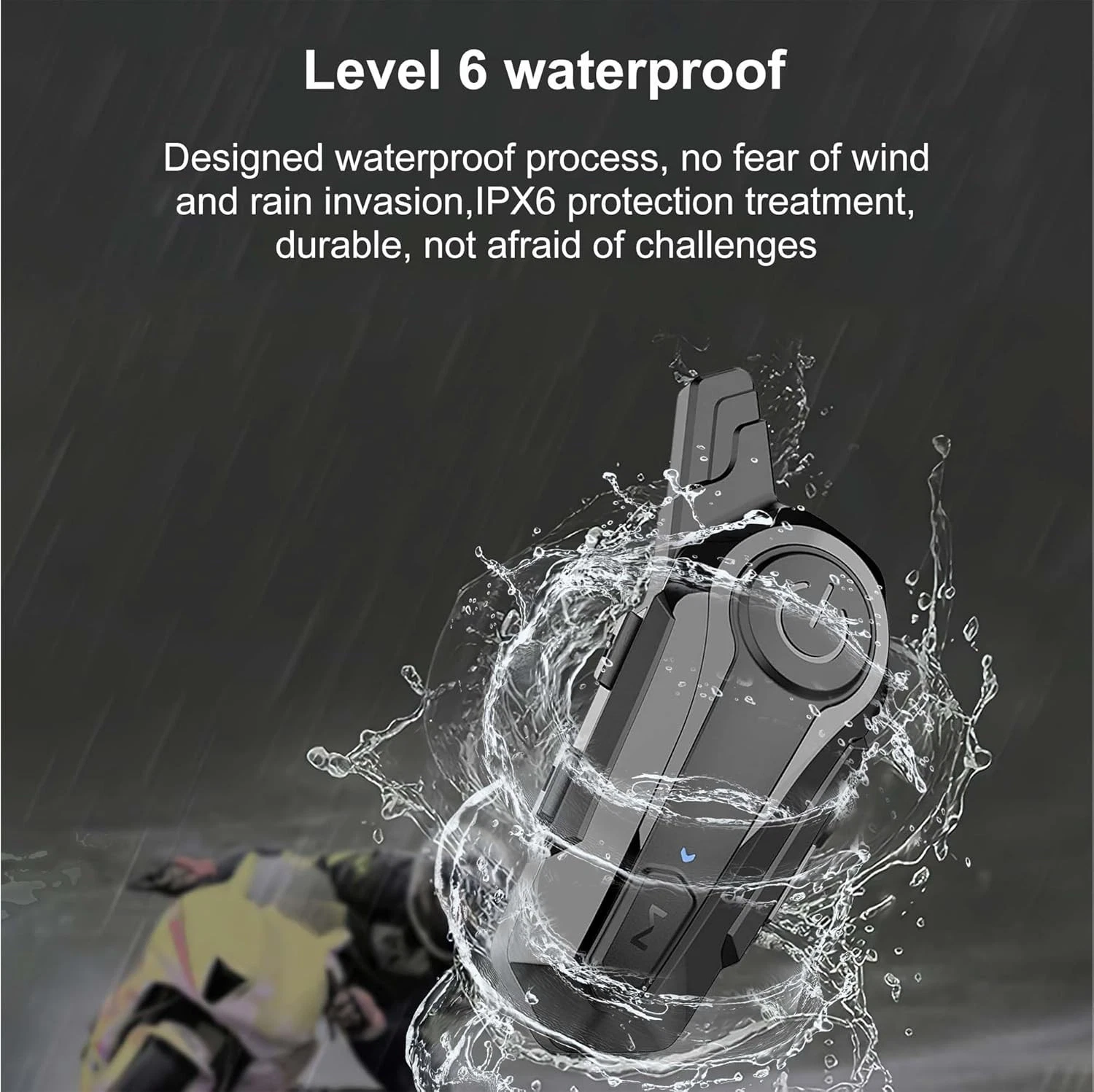 Motorcycle Bluetooth Headset Wireless Helmet Intercom Headphone With CVC Noise Reduction_voghion.com