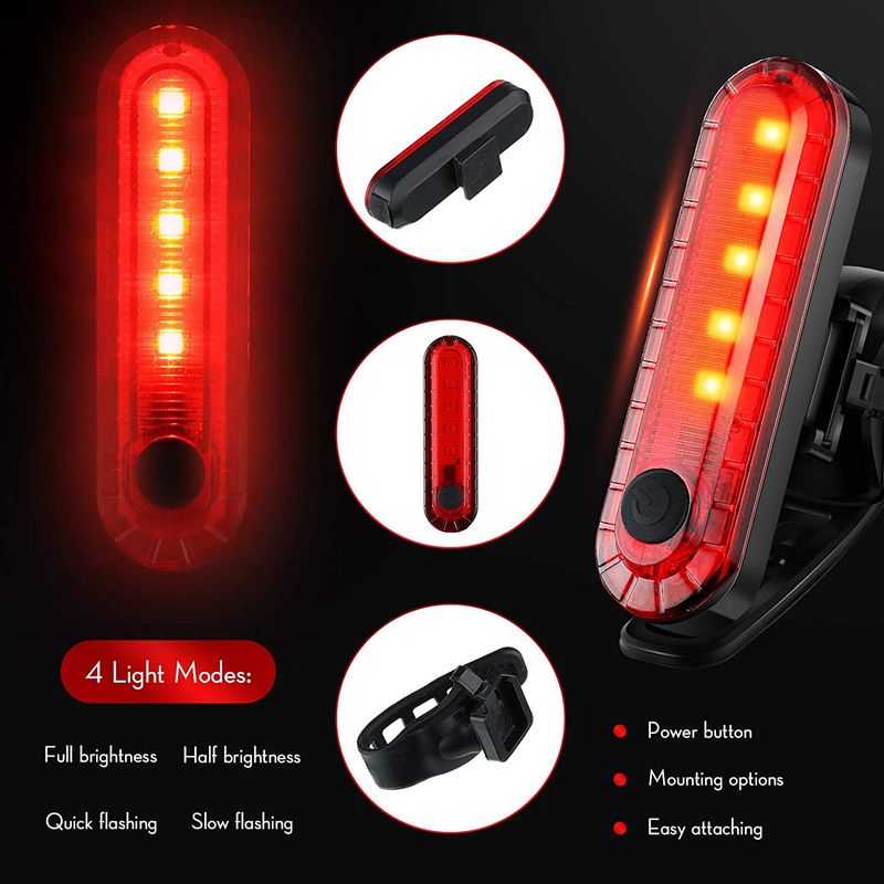Cross-border 056 Bicycle Ail Brigh LED Nigh Ligh Oudoor Waerproof Mounain Bike Fron And Rear Se Riding_voghion.com