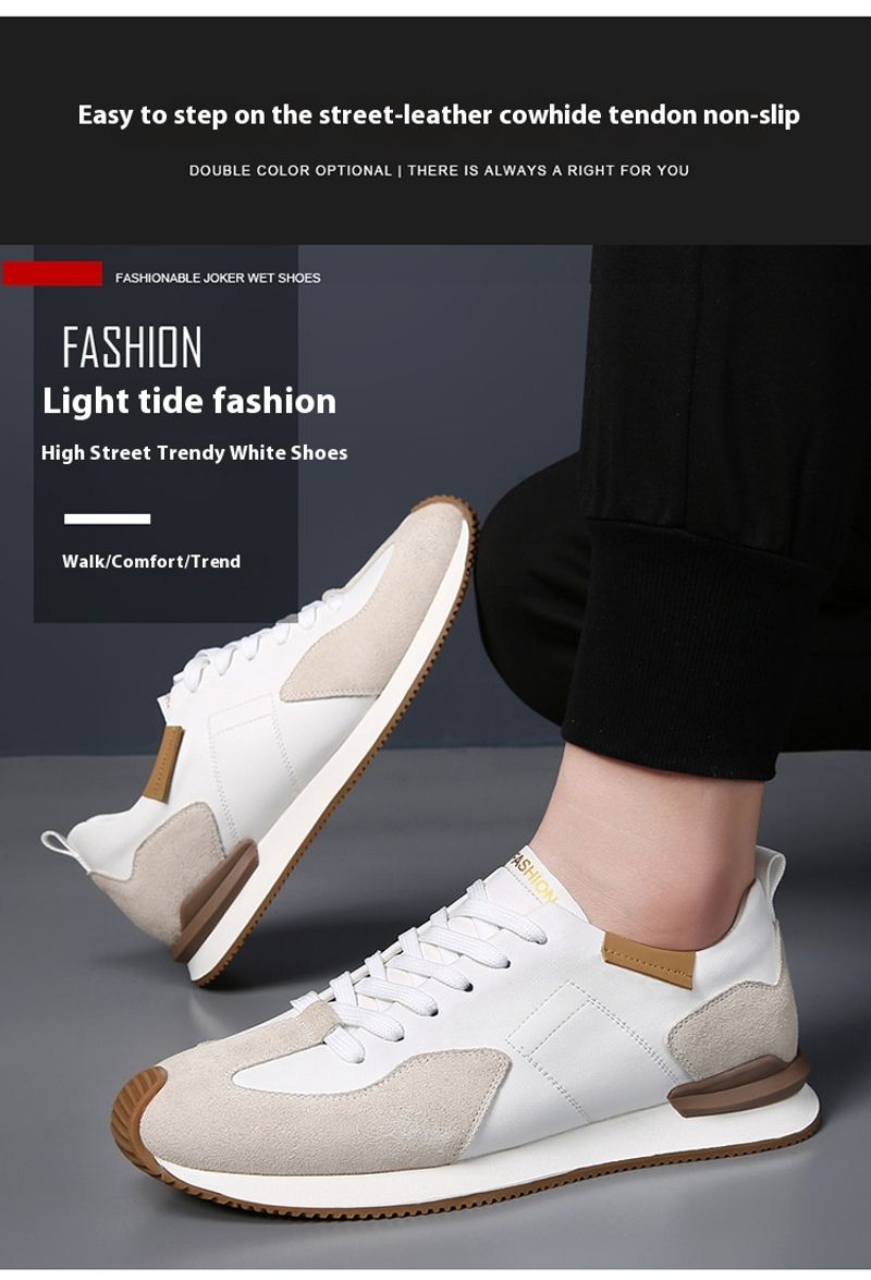Schuhe Atmungsaktive Sommer Sneakers Casual Leder Kleine Weiße Herrenschuhe Sind Vielseitig_voghion.com