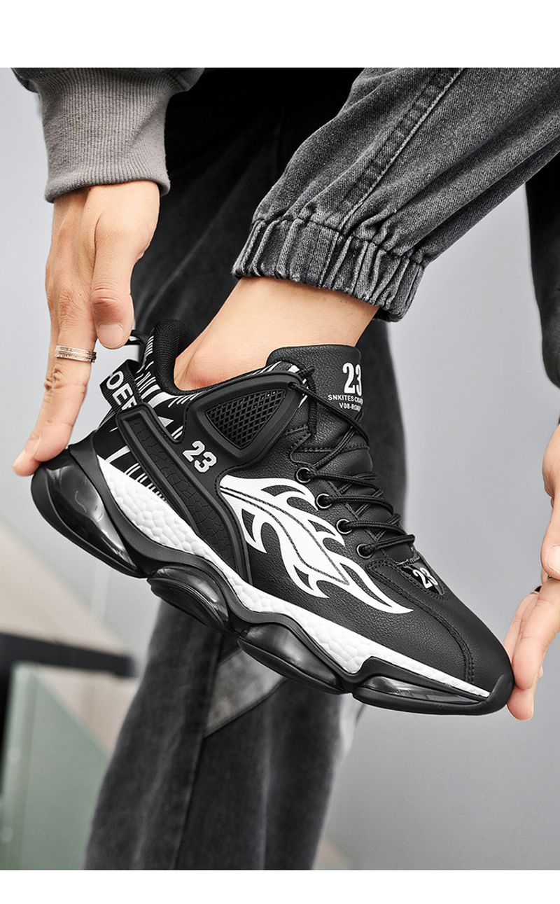 High top sneakers van leer voor heren en dames schoenen_voghion.com