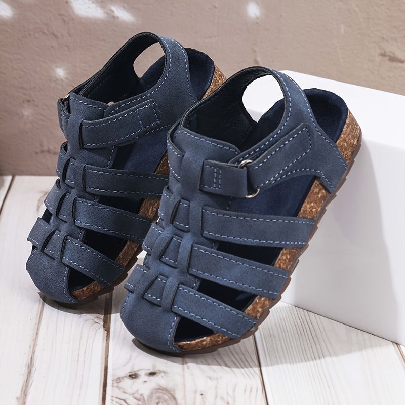 Trendy einfarbige, atmungsaktive, leichte Sandalen für Jungen für den Strand drinnen und draußen_voghion.com