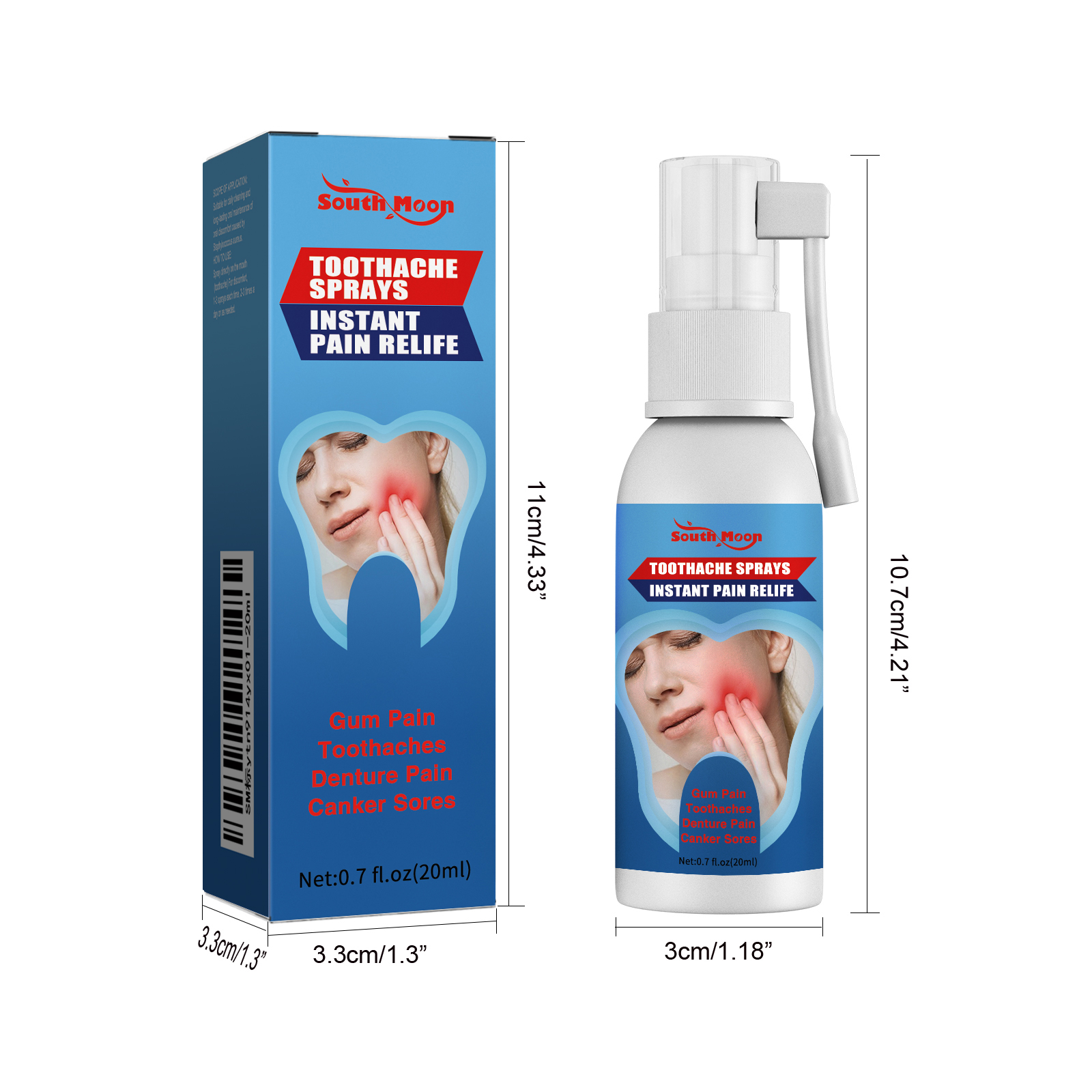 South Moon Mundpflegespray, Pflege für die Zähne, Linderung von Zahnbeschwerden, sanftes Mundpflegespray_voghion.com