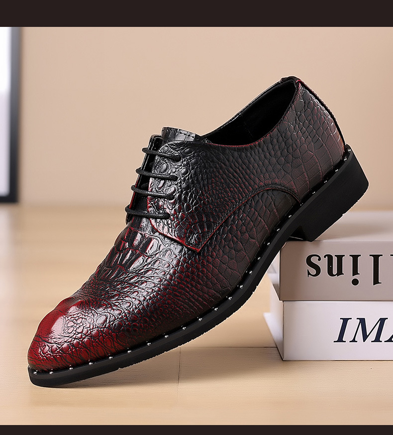 New Four Seasons Business Dress Lace up Casual Versatile Wear resistant Leather Wedding Men's Shoes_voghion.com