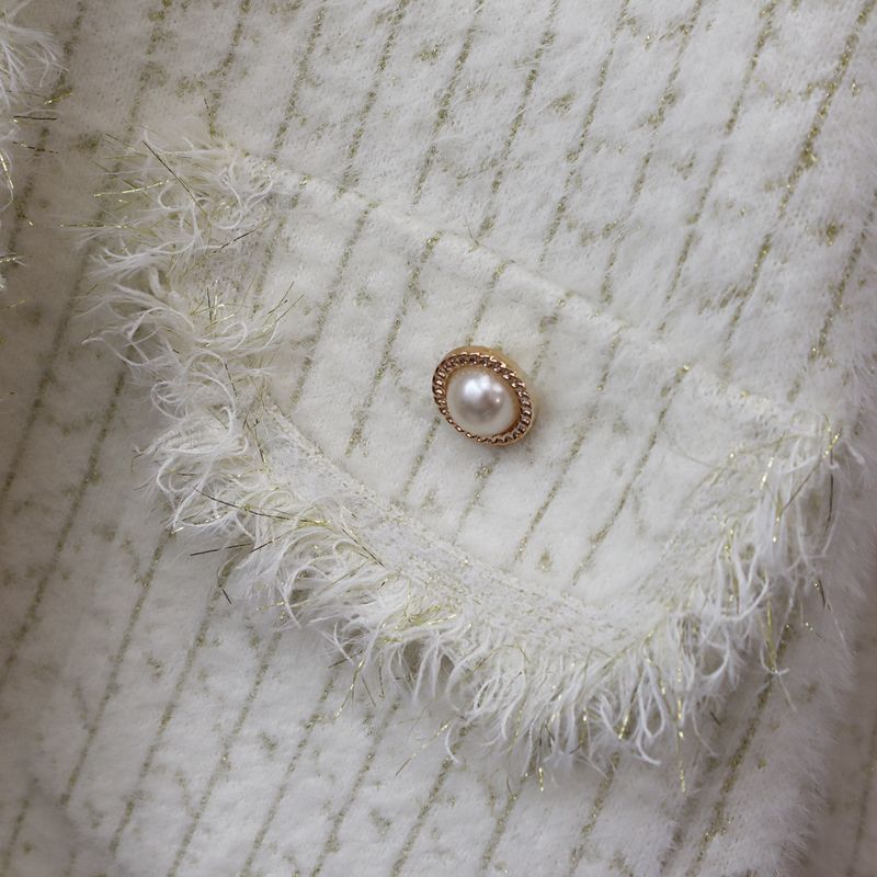 Damenbekleidung Nerzfleece-Pulloverjacke Herbst Winter lockerer kleiner Duftstil weich und klebrig Temperament_voghion.com