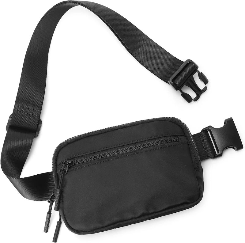 WESTBRONCO Marsupi Frauen Männer, Gürtel Tasche 4 Zipper Taschen, Mode Taille Packs, leichte Umhängetaschen mit_voghion.com
