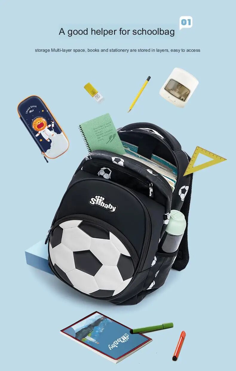 Football children schoolbag anime backpack travel school bags for teenage boy mochila escolar infantil menino_voghion.com