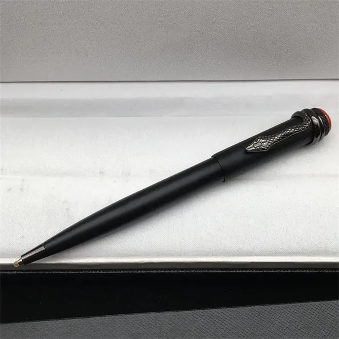 Vente en gros Stylo à bille / roller à clip serpent noir mat de haute qualité, papeterie de bureau, écriture, cadeau, stylos à plume à encre_voghion.com