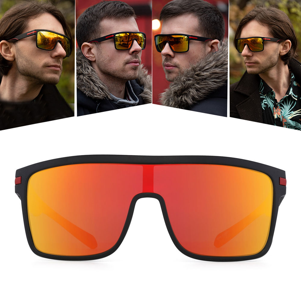 Fashion Oversized Sunglasses Men Women Brand Designer Driving Goggle Shield_voghion.com