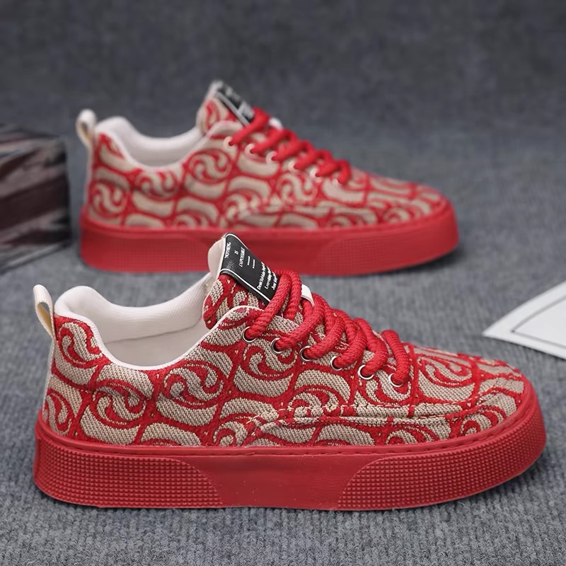 Sommar Nya Andningsbara Canvas Herrskor Koreanska Utgåva Mångsidiga Sport Casual Board Trendiga Skor_voghion.com