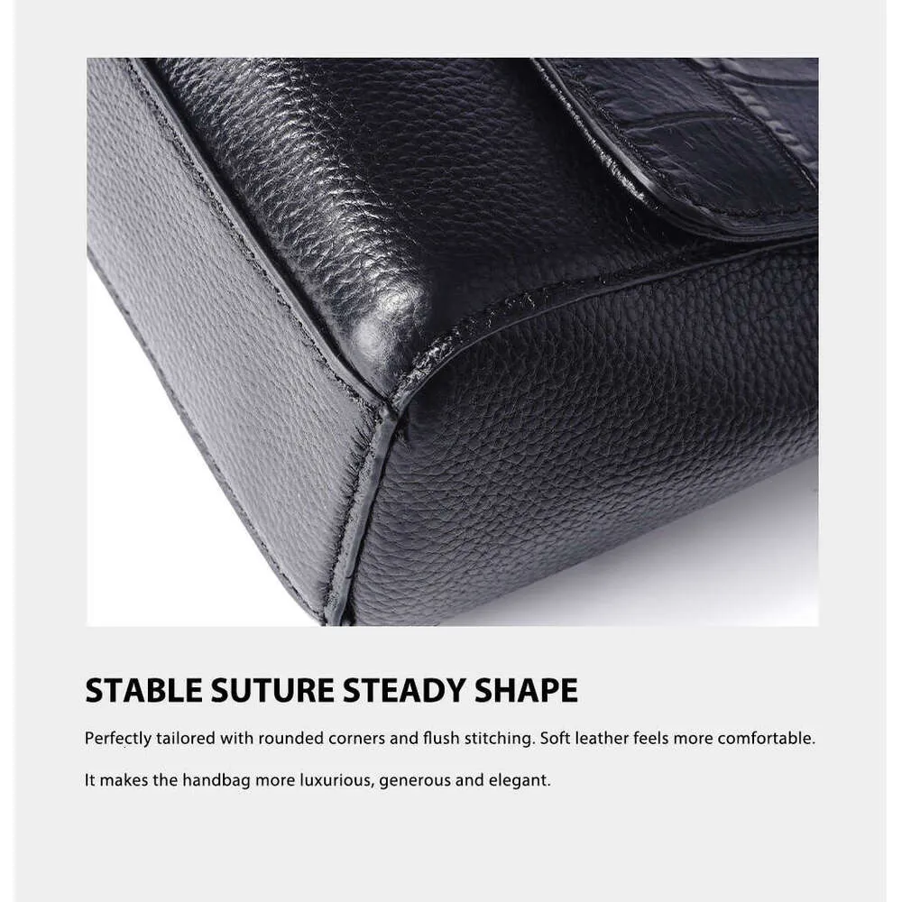 Zncy Piccola Borsa a Tracolla in Lathr per Donna con Motivo a Alligatore Borsa a Mano con Due Tracolle Simpl Fashion Ladis_voghion.com