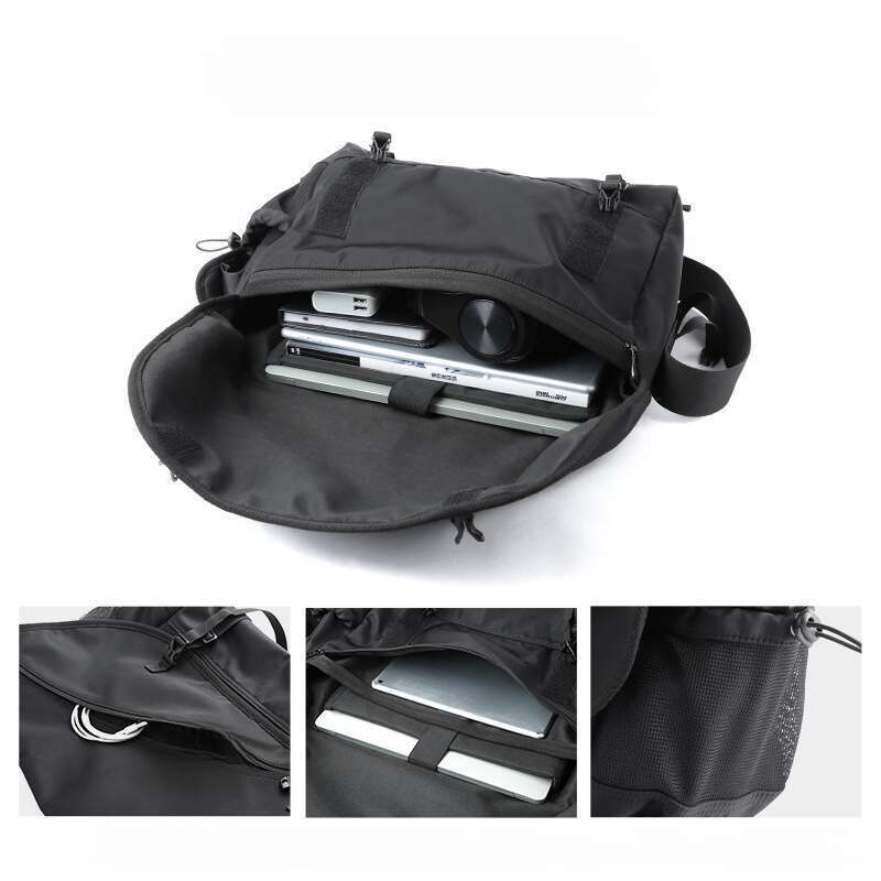 Borsa a tracolla singola da uomo, semplice e versatile, la borsa a tracolla può essere utilizzata in macchina, abiti da lavoro_voghion.com