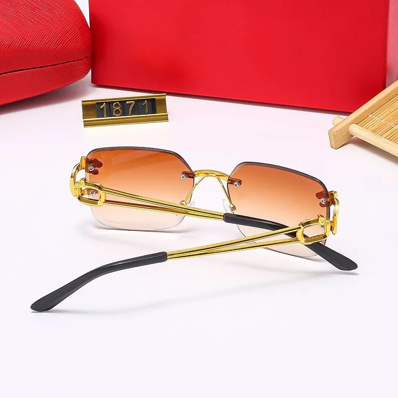 Designer Sunglasses For Men And Women Oversized Rimless Square Frame_voghion.com