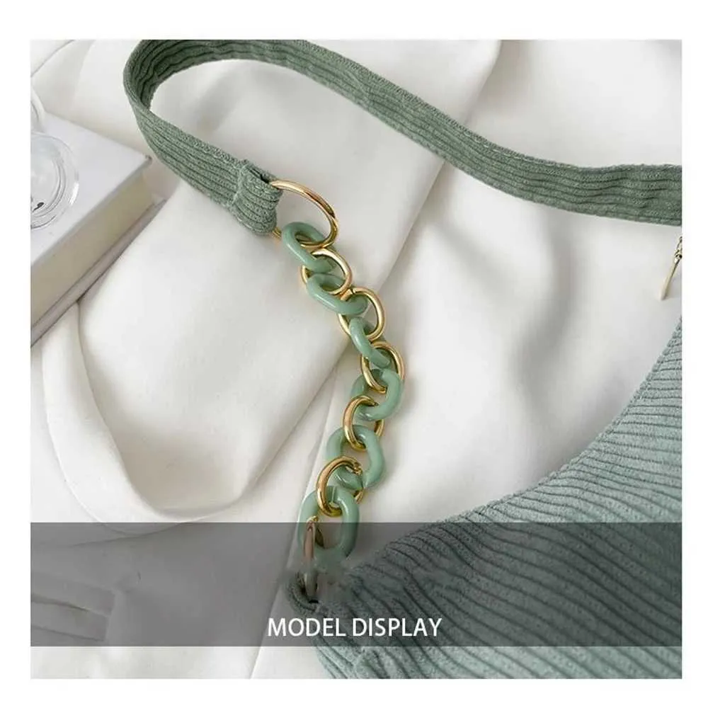 Fi Retro Handbags Warm Autumn Winter Corduroy Bottom Zipper Shoder Small Bag Fem Soft Leisure Club Handbag Y241106_voghion.com