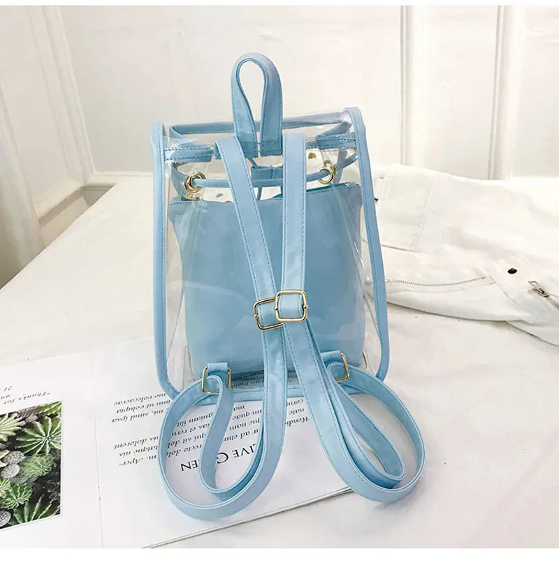 Mini moda donna PVC Designer Girl trasparente borsa trasparente zaino da viaggio in gelatina per borse a tracolla femminili da donna_voghion.com