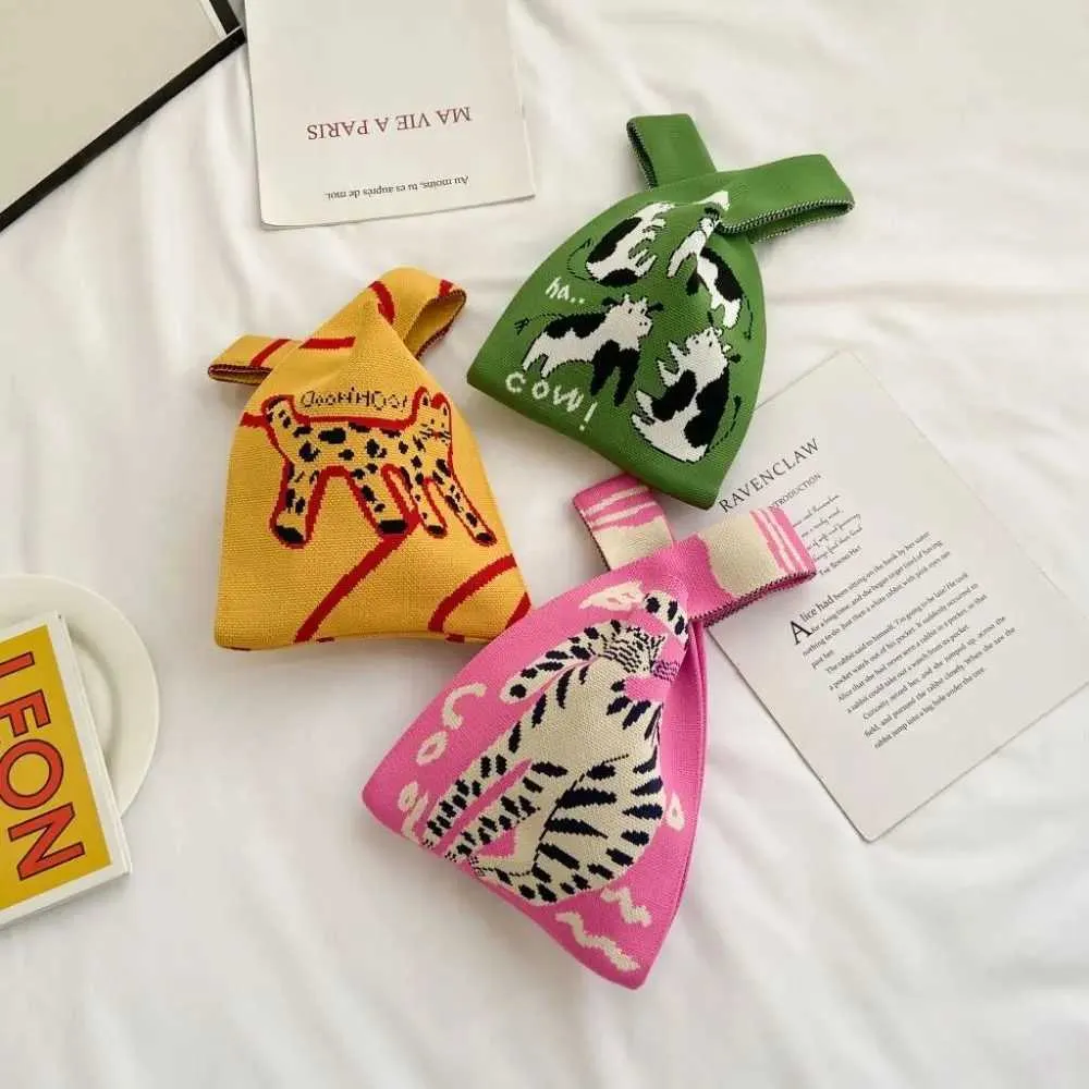 Borsa a mano Fi lavorata a maglia fatta a mano Borsa a nodo ad alta capacità per ragazze Y241106_voghion.com