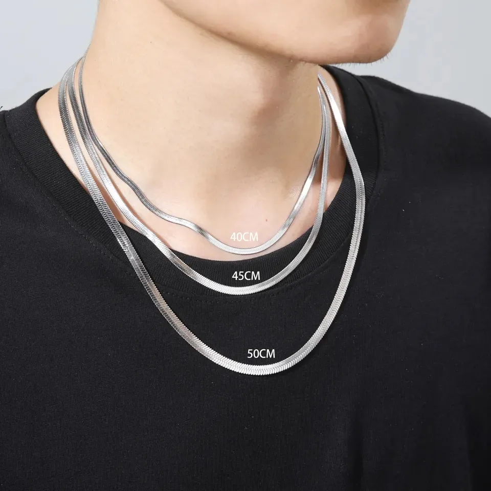 Χρυσό κολιέ Sier Designer Jewelry Rope Man Cuban Link Chain από ανοξείδωτο ατσάλι για άνδρες_voghion.com