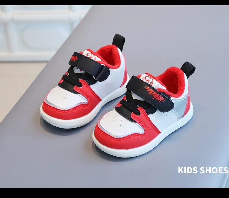 Toddler Shoes Baby Kids Winter Cotton Casual Sneakers Thick Warm Anti-slip First Step Footwear Cutefeet Trainers For_voghion.com