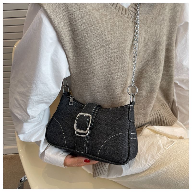 Bolsa de ombro elegante em lona para mulher mala moderna_voghion.com