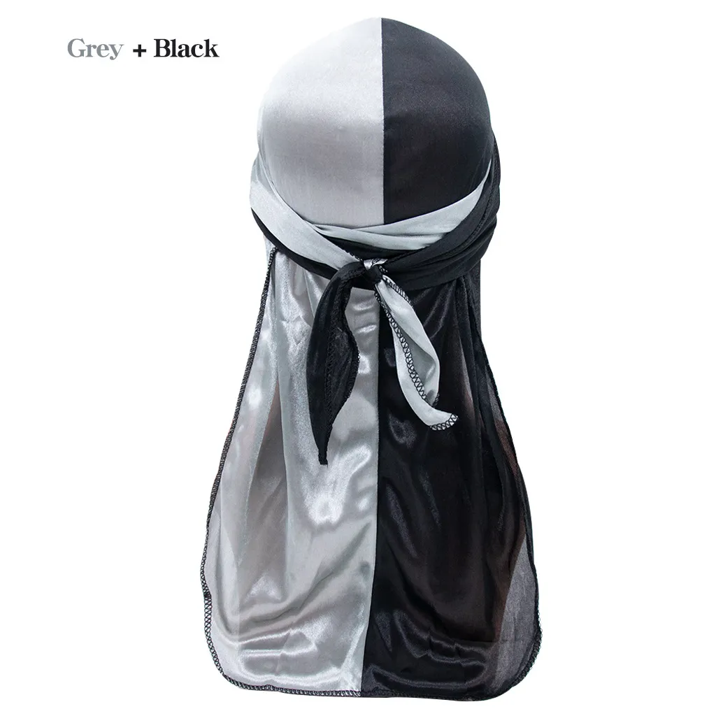 Pirate Cap Long Tail Headwraps for Men and Women Silky Durag Hip Hop Rapper Doo Rag Sleep Hat Bandana Hombre_voghion.com