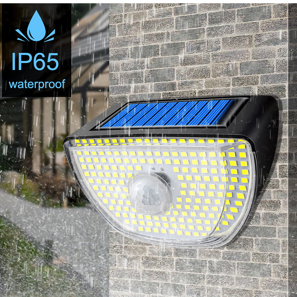 Wysokiej mocy IP65 Wodoodporny Zewnętrzny 3 Tryby Bezprzewodowy Szeroki Kąt 200LED Solar Czujnik Ruchu Światło Do Ogrodowych Dekoracji Bożonarodzeniowych_voghion.com
