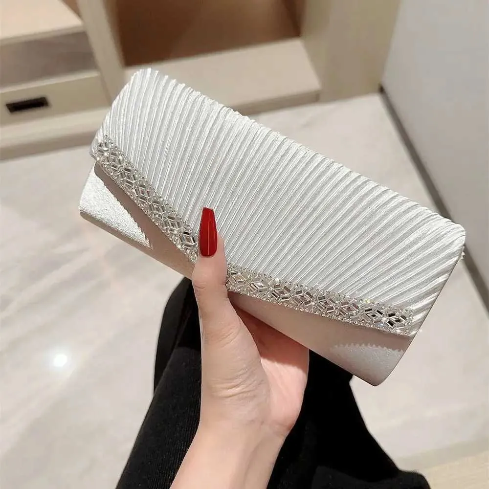 Borsa da sera con tracolla a catena alla moda, da sposa, da festa, con paillettes, da donna, borsa da banchetto scintillante Y241019_voghion.com