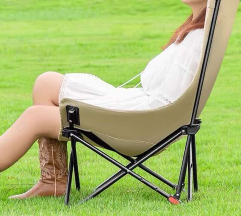 Three Level Adjustable Lounge Outdoor Moon Folding Camping Chair, Portable Office Nap Beach Chair_voghion.com