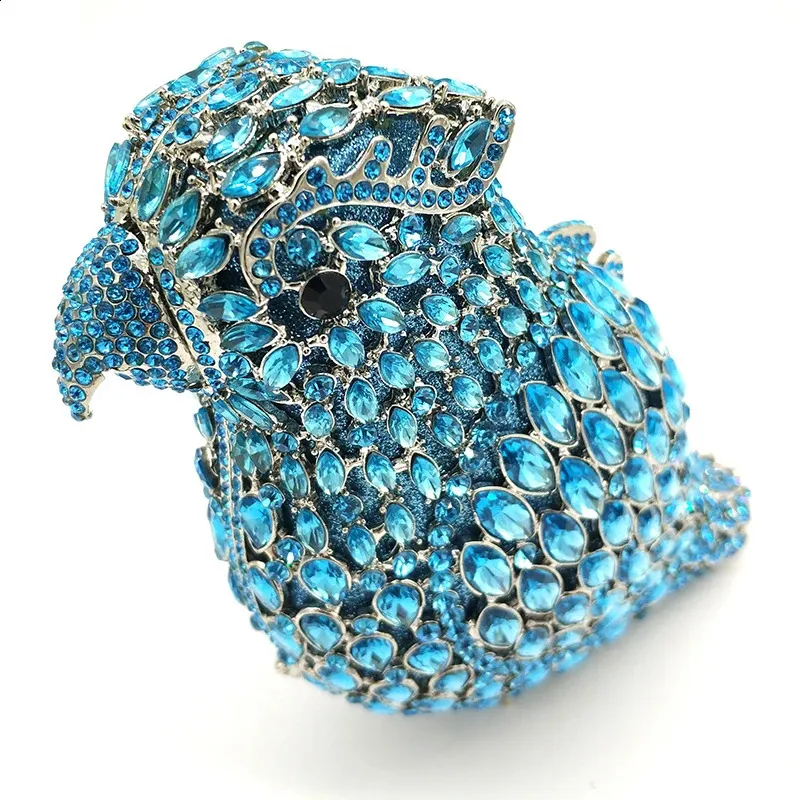 Ladies handbag Bridal wedding women evening party bag dias bird parrot clutches elegant crystal purse 240731_voghion.com