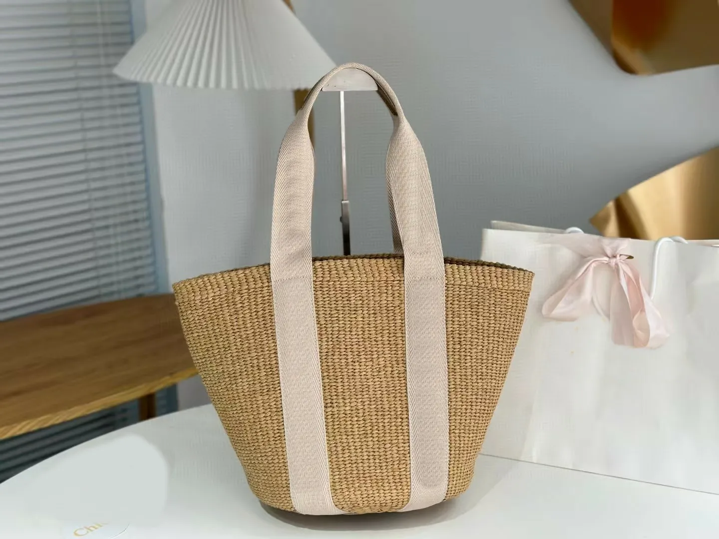 10a Hochwertige Designer-Handtaschen für den Urlaub am Meer, Aprikose, handgefertigt, Stroh, Reise, doppelte Baumwollbandgurte, Schultergurte, Sommer_voghion.com