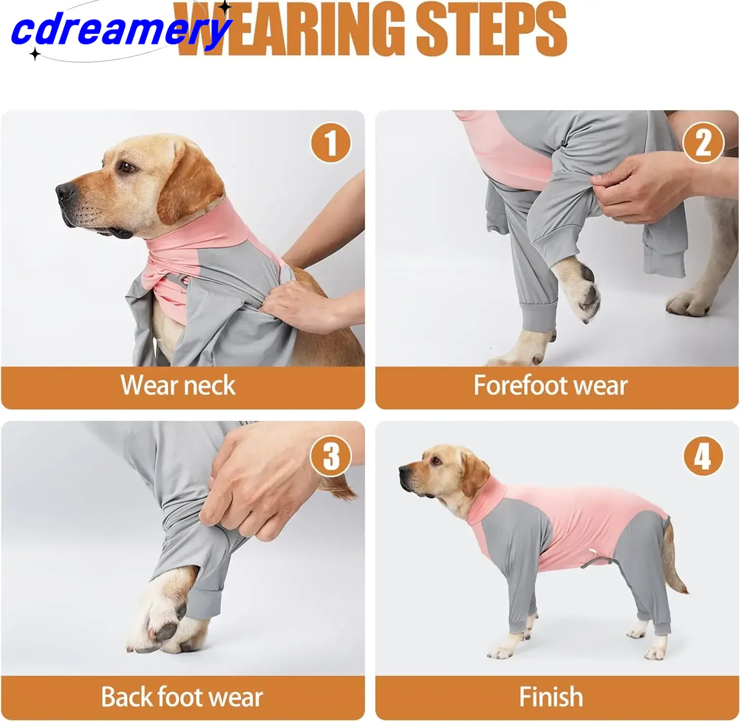 Pet Recovery Suit Dog Pajamas High Elasticity Comfortable Convenient Home Wear Jumpsuit Clothing For Small Medium Dogs_voghion.com