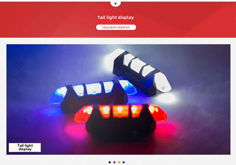 Kerékpár hátsó lámpák USB töltés Elektromos éjszakai hegyi kerékpár kültéri lovas felszerelés Hátsó hátsó lámpa figyelmeztető lámpa_voghion.com