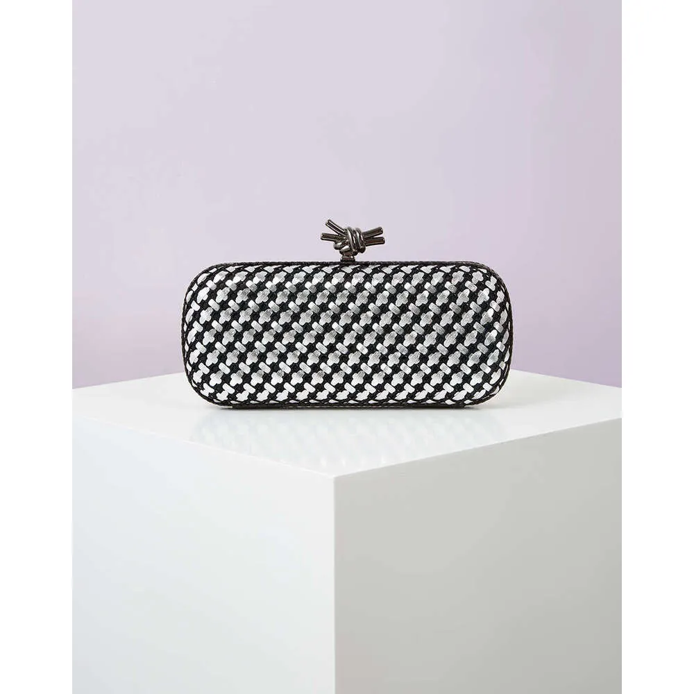 Gold Evening Clutch Bag For Women Leather And Bright E Woven Purse Elegant Ladies Metal Knot Party Handbag Bolsas_voghion.com