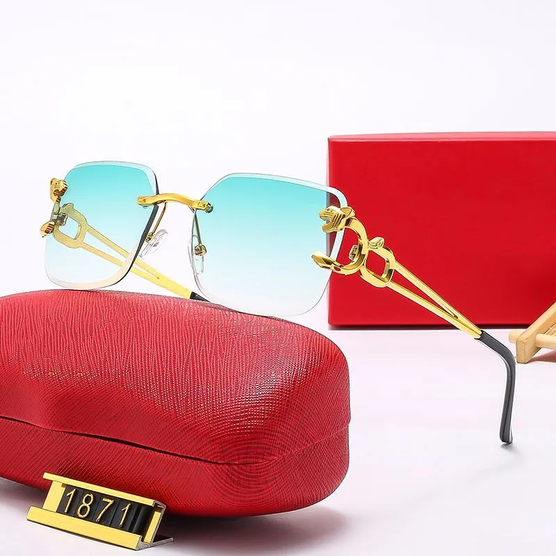 Designer Sunglasses For Men And Women Oversized Rimless Square Frame_voghion.com