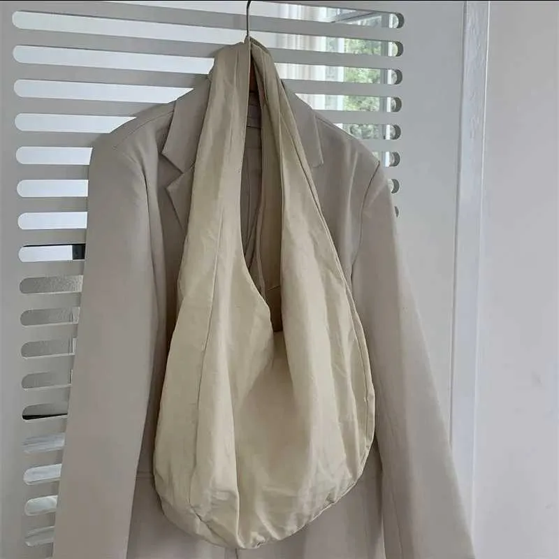Grande borsa a tracolla retro in tela per donna stile hobo_voghion.com