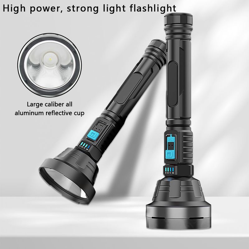 Kunststoff USB lade LED ultra-helle hause tragbare outdoor lange-palette beleuchtung taschenlampe_voghion.com