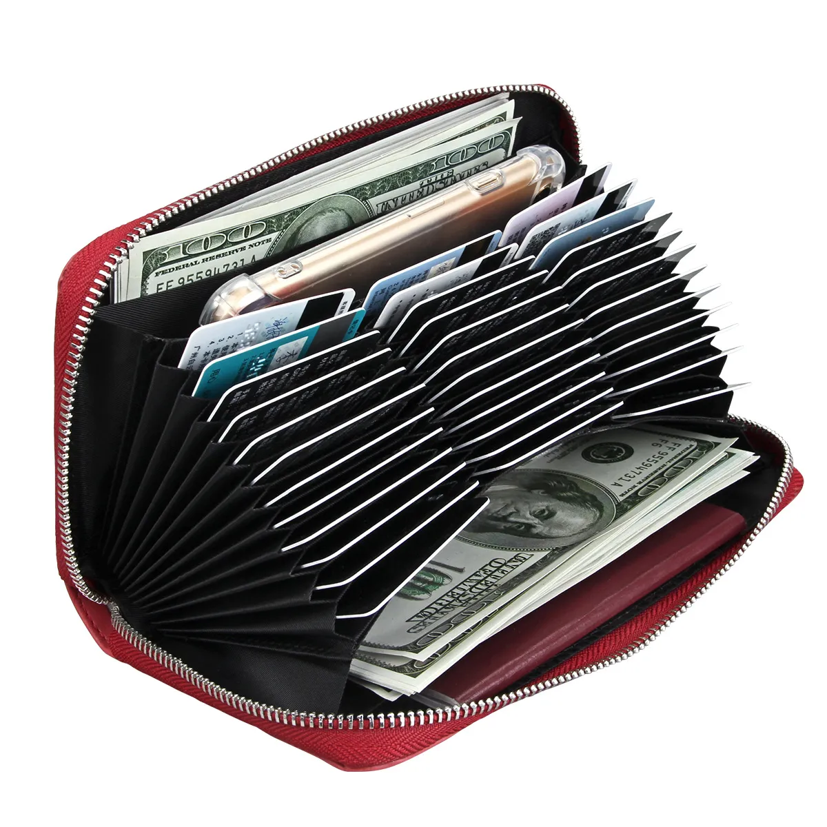 HBP 19 Hight Qualität Mode Männer Frauen Echtleder Kredithalter RFID Kartenetui Münze Geldbörse Brieftasche_voghion.com
