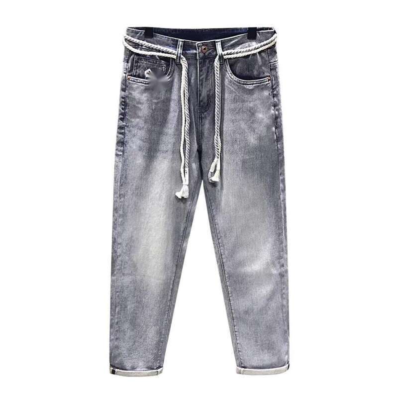 Herren Slim Fit Jeans Gerade Passform Modische Freizeithose_voghion.com