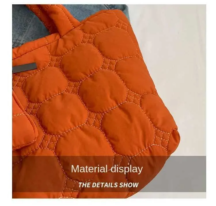 Mode Gesteppte Stickerei Thread Handtasche Leichte Puffy Top-Griff Große Kapazität Damen Kleine Einkaufstasche mit Mini_voghion.com