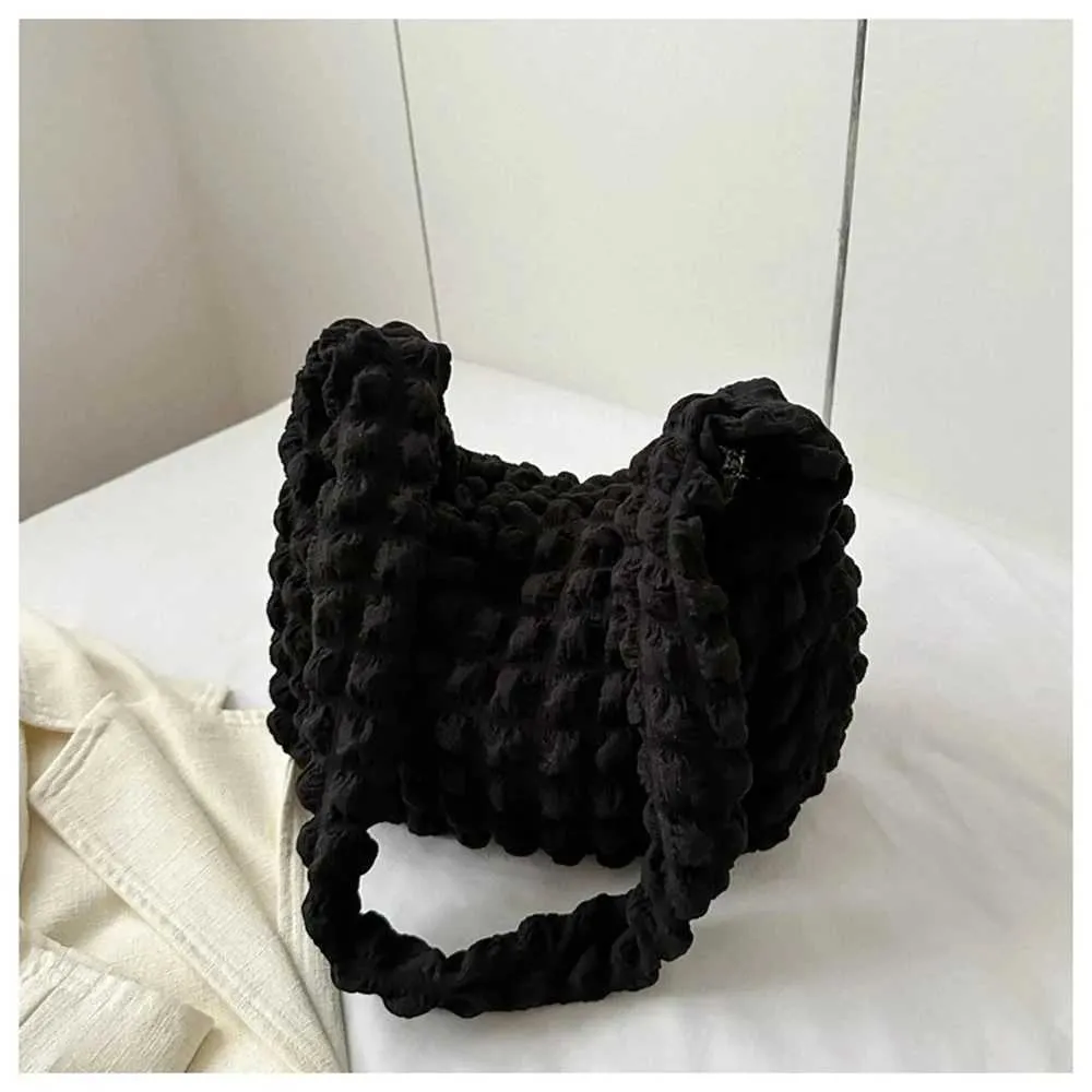 Umhängetasche mit Plissee-Design, Schulter- und Unterarmtasche, einfache Bettwäsche-Handtasche mit großem Fassungsvermögen, Y241025_voghion.com