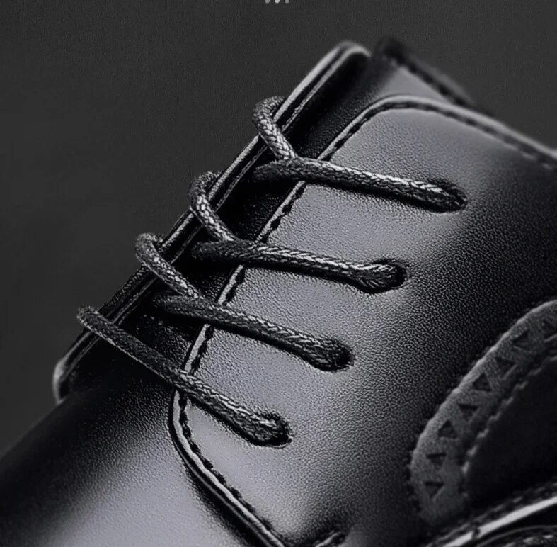 Neue Business-Kleidung Leder Mode British Block Große Herren Schnürschuhe Derby Schuhe 48_voghion.com