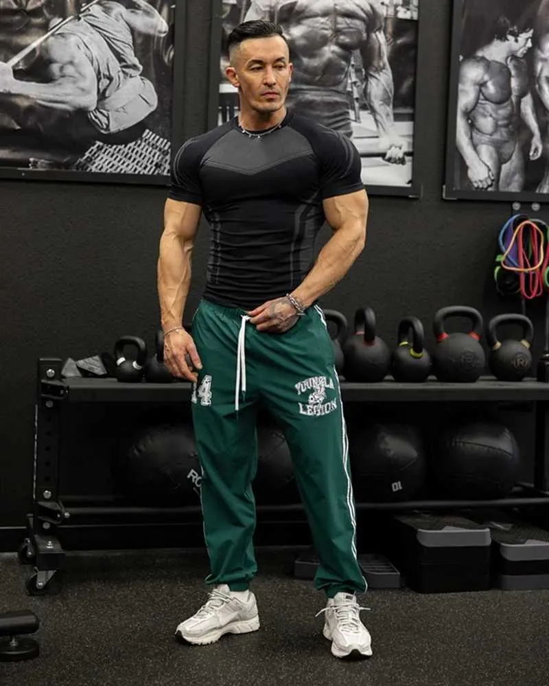 T-shirt de compression à manches courtes pour homme, séchage rapide, pour vélo, course à pied, entraînement, vêtements de sport, W250317_voghion.com