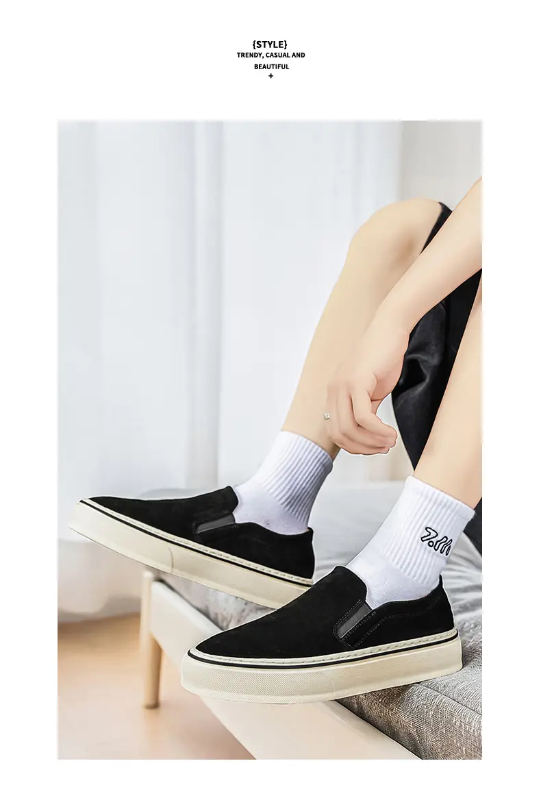 Men's Casual Shoes Versatile Breathable Canvas Slip-on Trainers_voghion.com