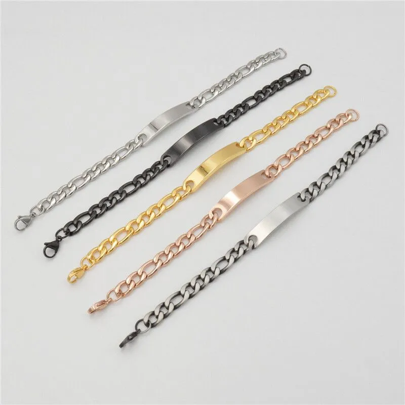 Brățară placată cu aur autentic, lanț cubanez de 5 mm, frânghie de 3 mm, unică, subțire, cu microfigaro, lanț de grâu, din oțel inoxidabil, streetwear_voghion.com