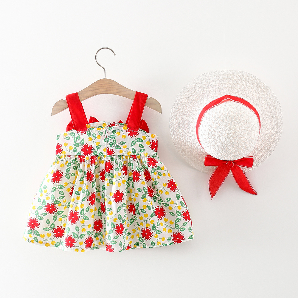Vestiti per bambina Abito da principessa stampato a fiori Abito da compleanno per neonato_voghion.com