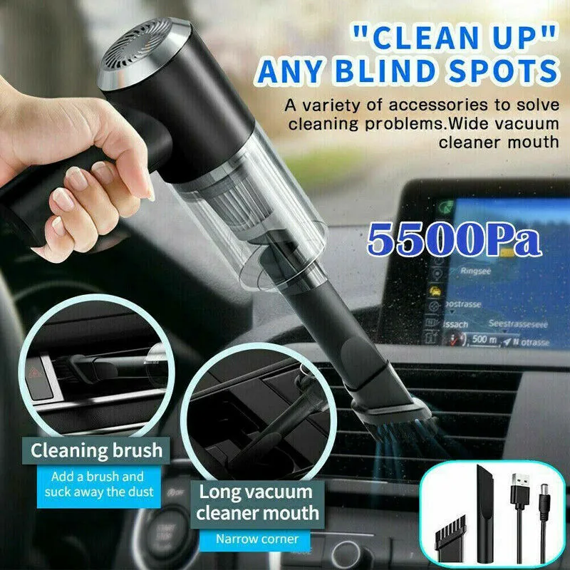 Portable Car Vacuum Cleaner, Handheld Vacuum High Power Cordless, Hand Vacuum Rechargeable Easy To Clean Car Interior, Desktop, Sofa, Keyboard, Draw_voghion.com
