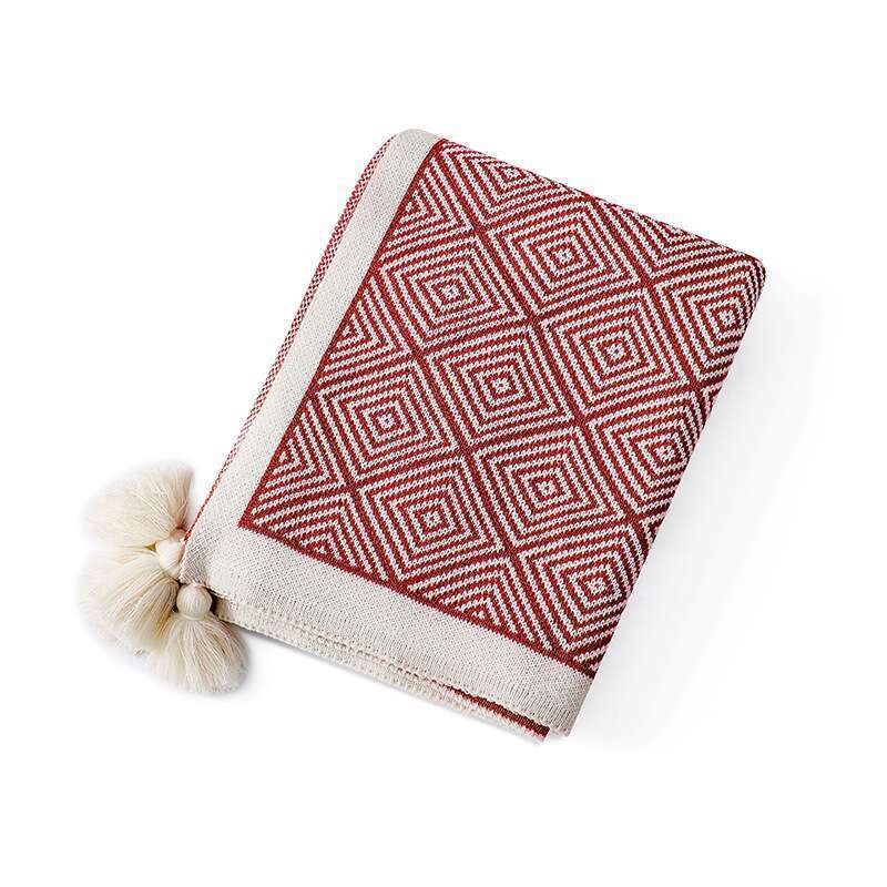 Bohemian Sofa Knit Cover Quilt Air Conditioning Bed End Office Nap Blanket_voghion.com