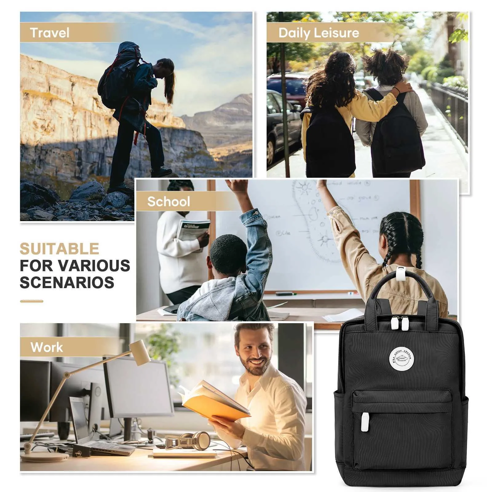 Diebstahlsicherer Rucksack Für Damen Mädchen Und Schülerinnen_voghion.com