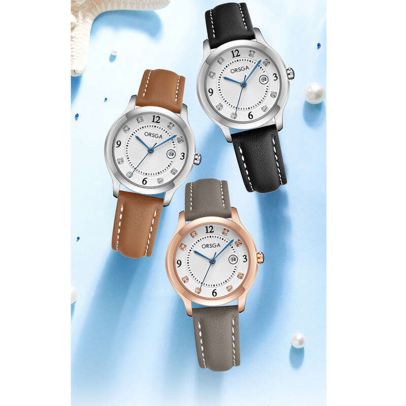 ORSGA Fashion Luxury Women's With Diamond Setting, Calendar, Waterproof Belt, Live Streaming, Leisure Quartz Watch_voghion.com