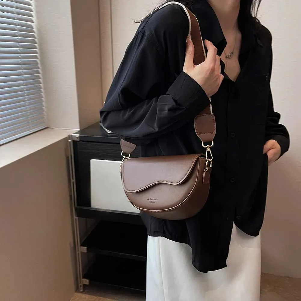 PU Leder Sattel Achselhöhle Taschen für Frauen 2023 Marke Schulter Crossbody Damen Vintage Unterarm Handtaschen Geldbörse Tasche_voghion.com
